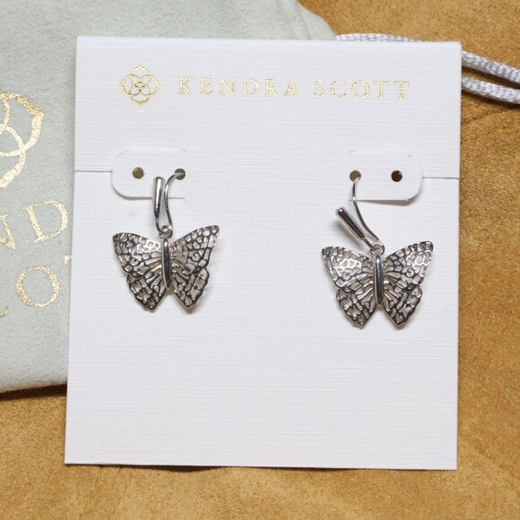 Kendra Scott - Hadley Butterfly Silver Small Earrings - Picture 1 of 3